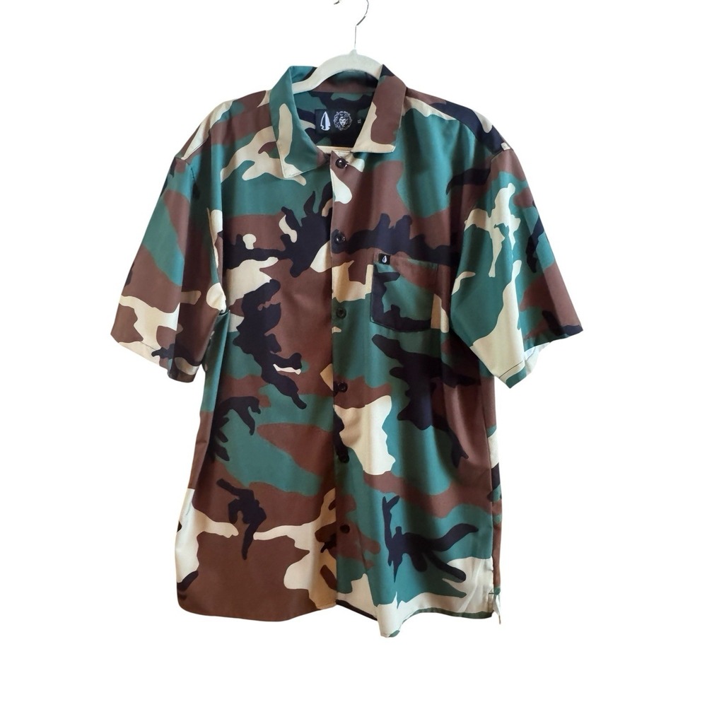 NWOT TacHuntFish Men's M81 Mojito Camo Short‎ Sleeve Shirt Size Extra Large
